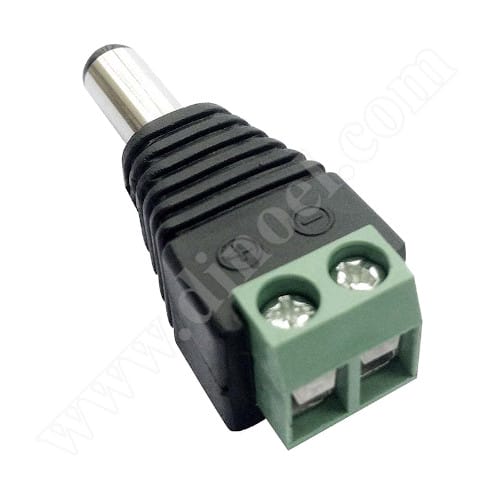 Захранваща букса с клема DMC, Jack(M) 5.5mm - 2,5mm